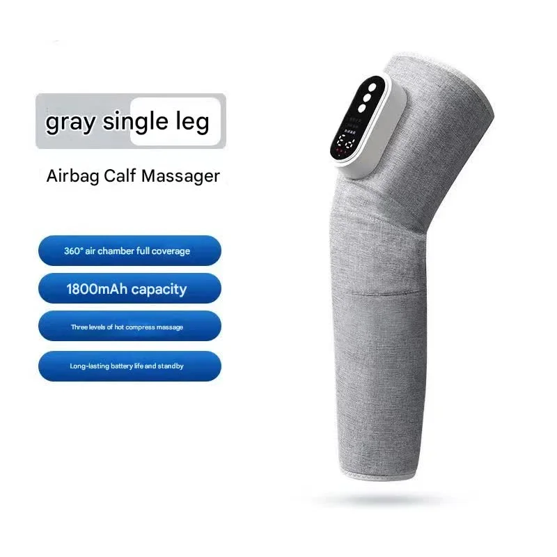 Rechargeable Air Compression Leg Massager with Heat Therapy