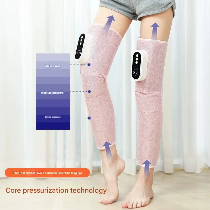 Rechargeable Air Compression Leg Massager with Heat Therapy