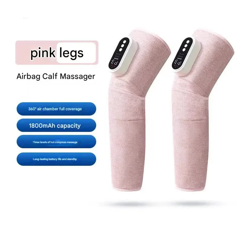 Rechargeable Air Compression Leg Massager with Heat Therapy