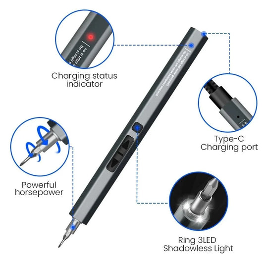 Rechargeable Cordless Electric Screwdriver Set - 49 In 1 Type C Port-1915197990524555265