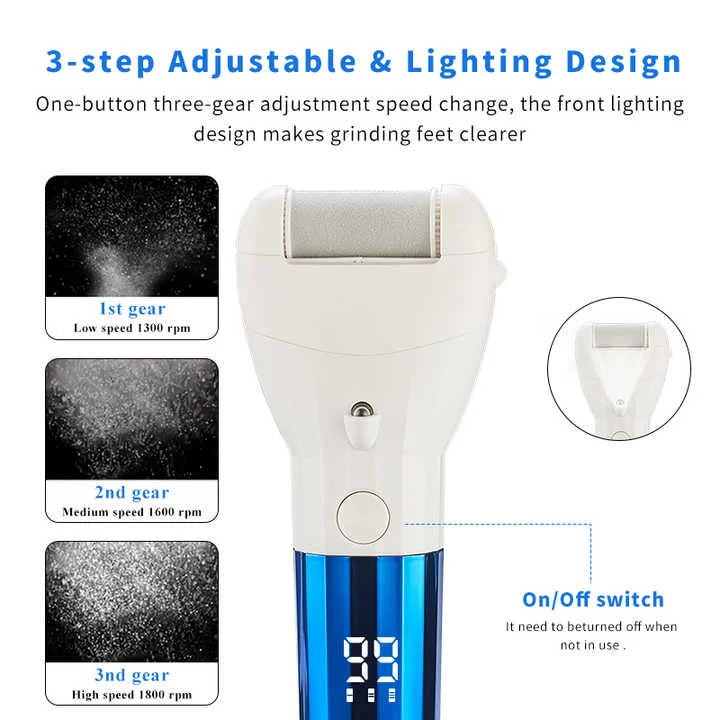 Rechargeable Electric Callus Remover with Adjustable Speeds