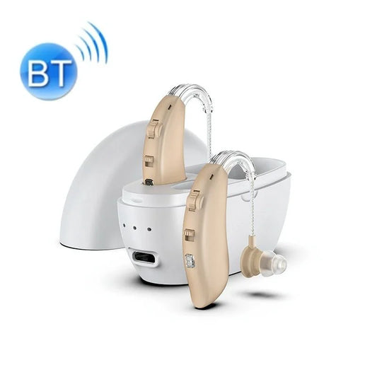 Rechargeable Hearing Aid Amplifier With Charging Pod Skin