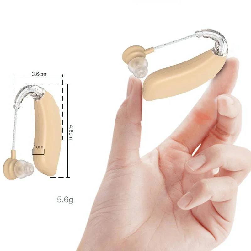 Rechargeable Hearing Aid Amplifier With Charging Pod Skin