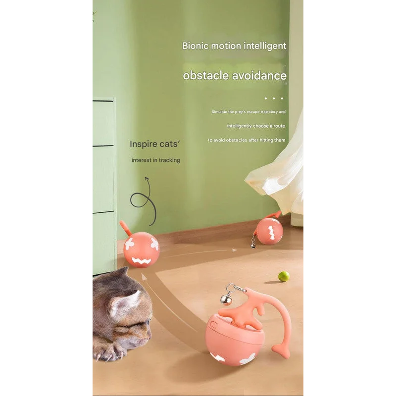 Rechargeable Interactive Cat Toy - Self-Rolling Ball