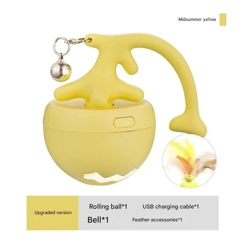 Rechargeable Interactive Cat Toy - Self-Rolling Ball