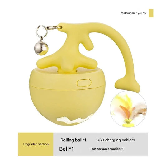 Rechargeable Interactive Cat Toy - Self-Rolling Ball