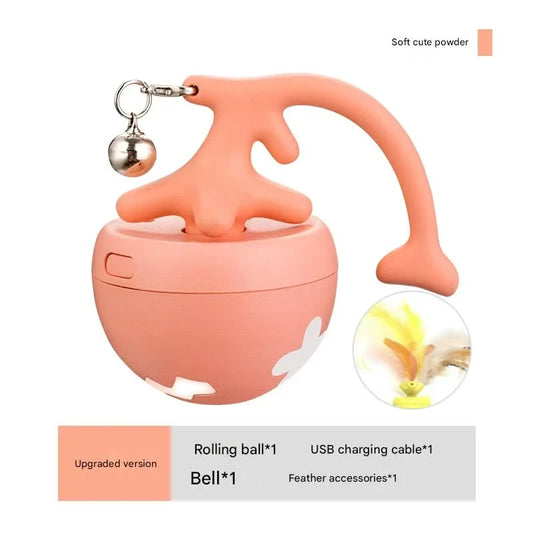 Rechargeable Interactive Cat Toy - Self-Rolling Ball