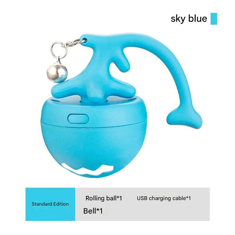 Rechargeable Interactive Cat Toy - Self-Rolling Ball