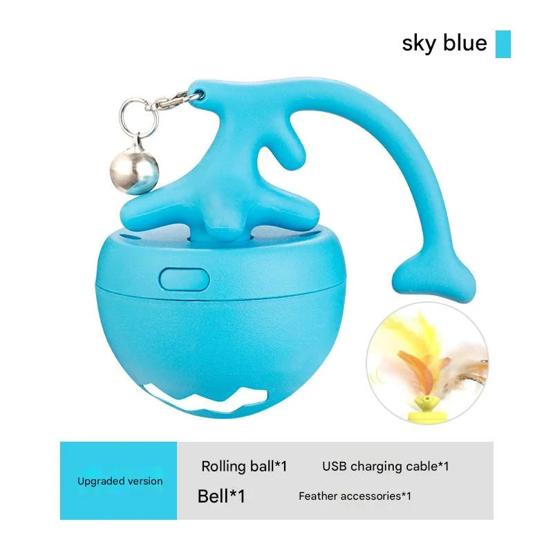 Rechargeable Interactive Cat Toy - Self-Rolling Ball