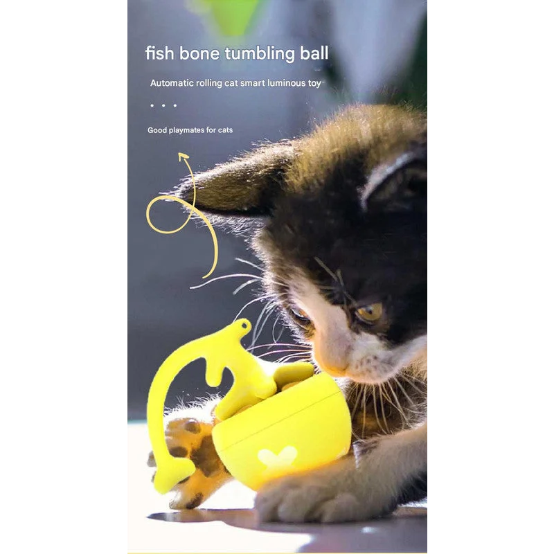 Rechargeable Interactive Cat Toy - Self-Rolling Ball