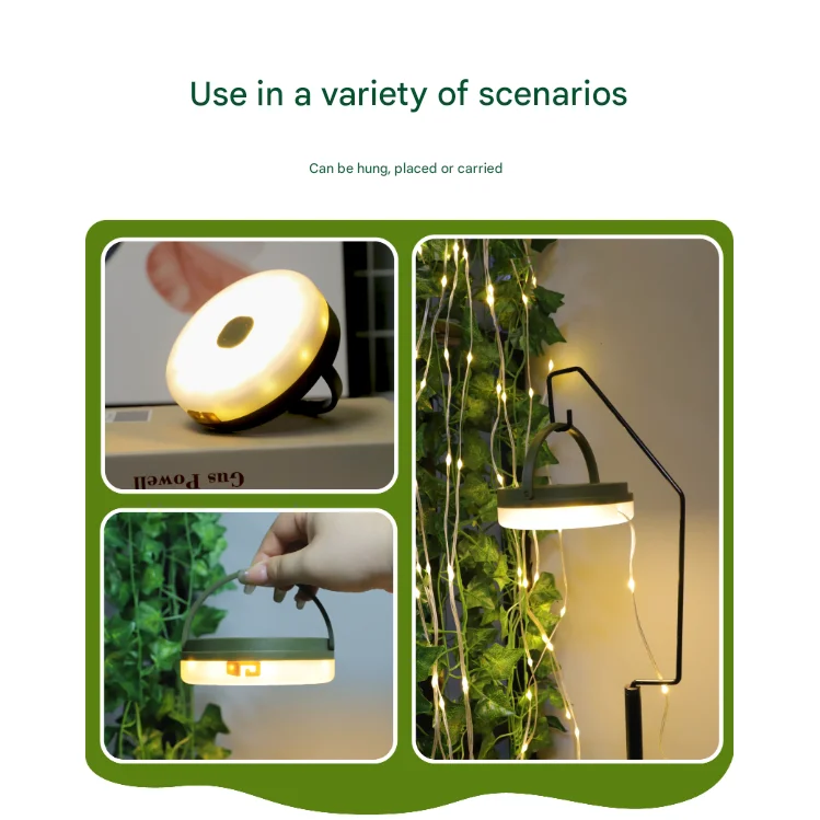 Rechargeable LED Camping Light with 10m Retractable String