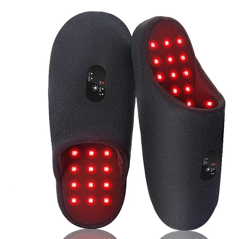 Rechargeable Red Light Therapy Slippers Black – Home My Garden