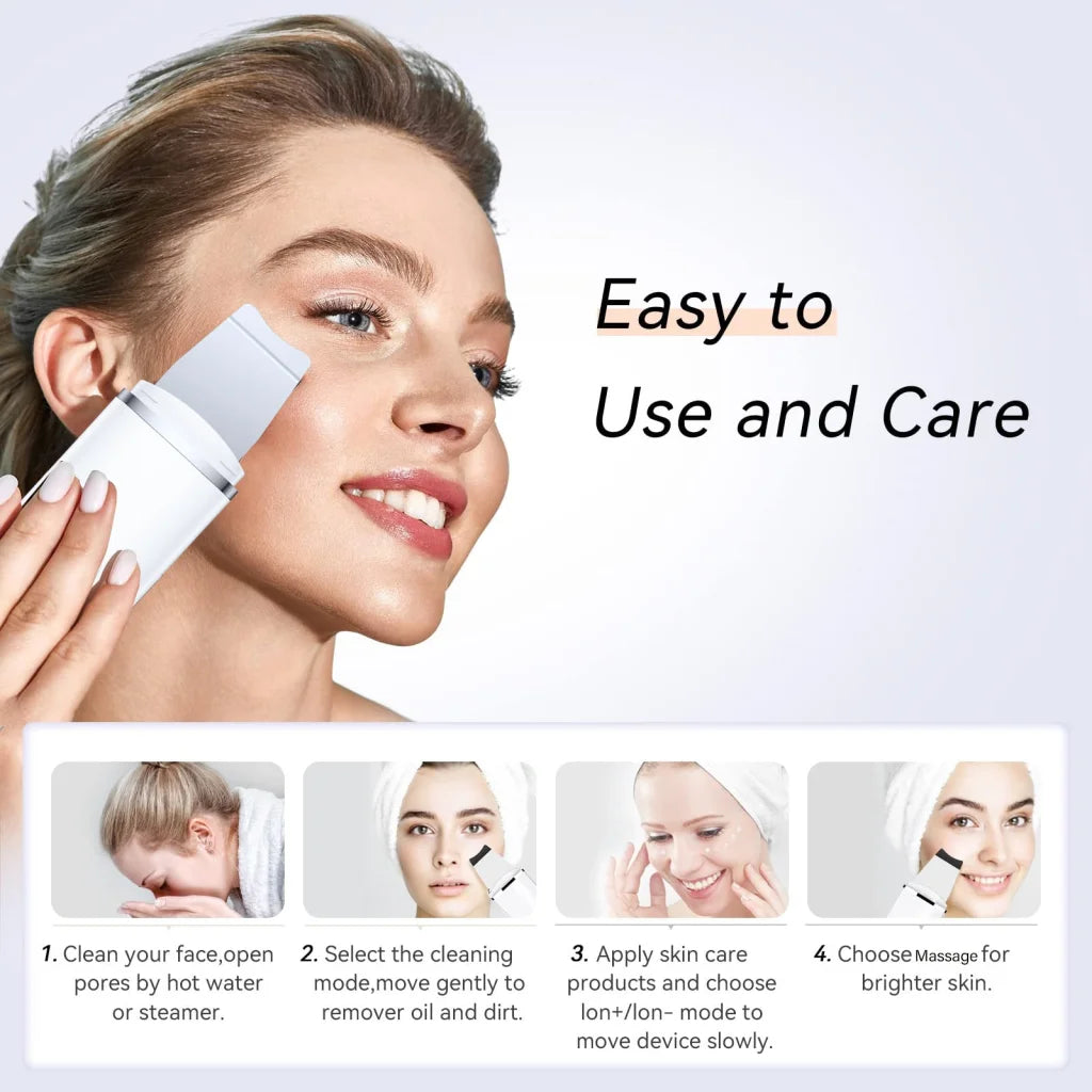 Rechargeable Ultrasonic Facial Spatula - Deep Pore Cleanser