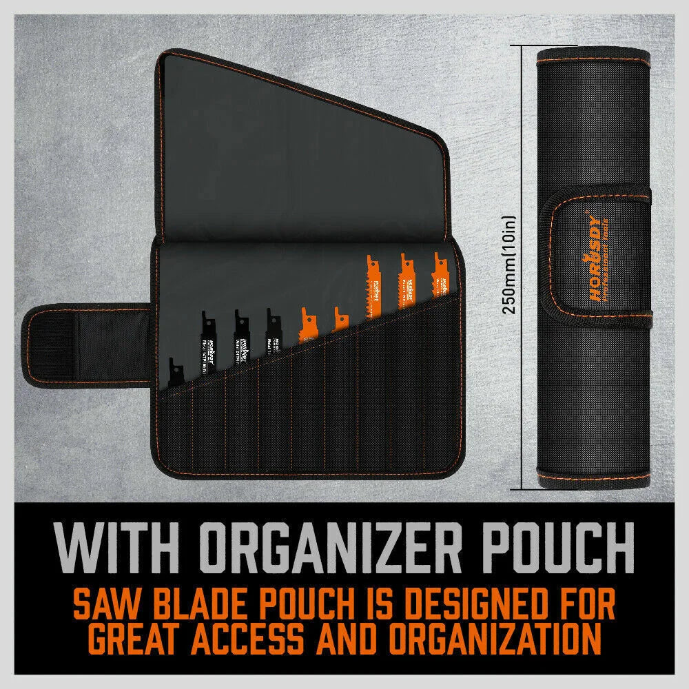 Reciprocating Saw Blade Set 34Pc Wood & Metal Cutting