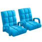 Recliner Chair 2X Foldable Lounge Cushion Adjustable Floor Lazy with Armrest Blue