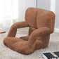 Recliner Chair 2X Foldable Lounge Cushion Adjustable Floor Lazy with Armrest Coffee