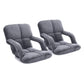 Recliner Chair 2X Foldable Lounge Cushion Adjustable Floor Lazy with Armrest Grey