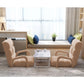 Recliner Chair 2X Foldable Lounge Cushion Adjustable Floor Lazy with Armrest Khaki