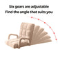 Recliner Chair 2X Foldable Lounge Cushion Adjustable Floor Lazy with Armrest Khaki
