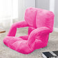 Recliner Chair 2X Foldable Lounge Cushion Adjustable Floor Lazy with Armrest Pink