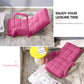 Recliner Chair 2X Foldable Lounge Cushion Adjustable Floor Lazy with Armrest Pink