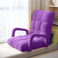Recliner Chair 2X Foldable Lounge Cushion Adjustable Floor Lazy with Armrest Purple