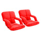Recliner Chair 2X Foldable Lounge Cushion Adjustable Floor Lazy with Armrest Red