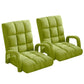 Recliner Chair 2X Foldable Lounge Cushion Adjustable Floor Lazy with Armrest Yellow Green