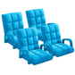 Recliner Chair 4X Foldable Lounge Cushion Adjustable Floor Lazy with Armrest Blue