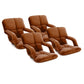 Recliner Chair 4X Foldable Lounge Cushion Adjustable Floor Lazy with Armrest Coffee