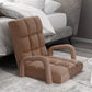 Recliner Chair 4X Foldable Lounge Cushion Adjustable Floor Lazy with Armrest Coffee