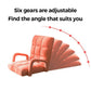 Recliner Chair 4X Foldable Lounge Cushion Adjustable Floor Lazy with Armrest Orange