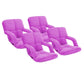 Recliner Chair 4X Foldable Lounge Cushion Adjustable Floor Lazy with Armrest Purple