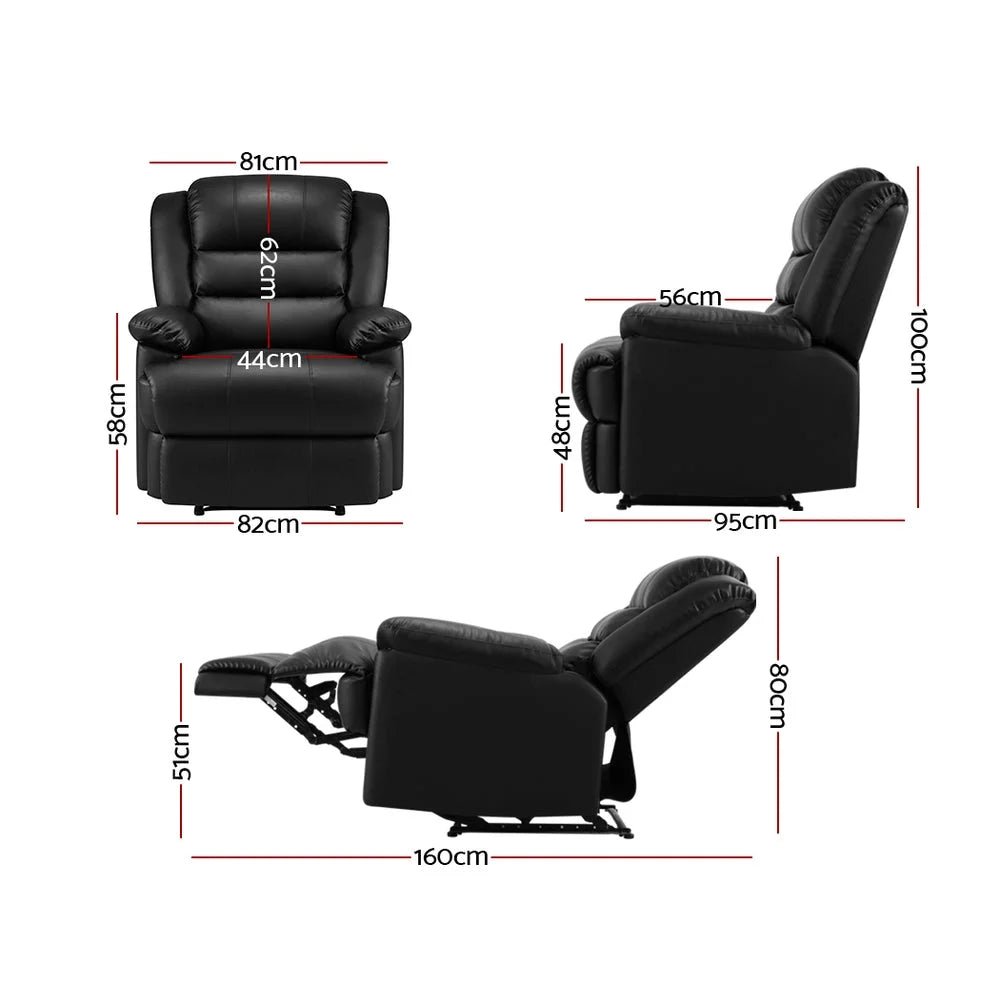 Recliner Chair Armchair Luxury Single Lounge Sofa Couch