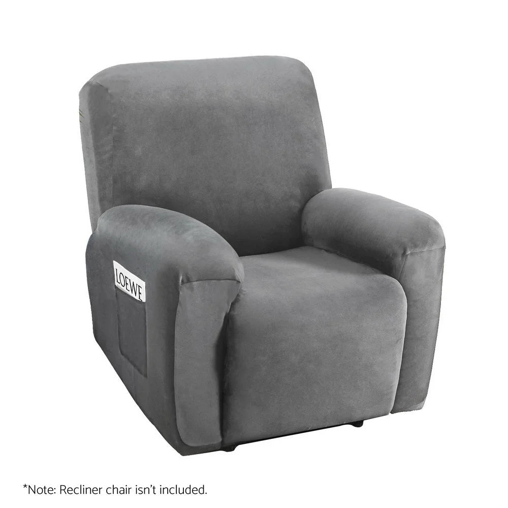 Recliner Chair Cover 100% Water Resistant - Grey - Furniture