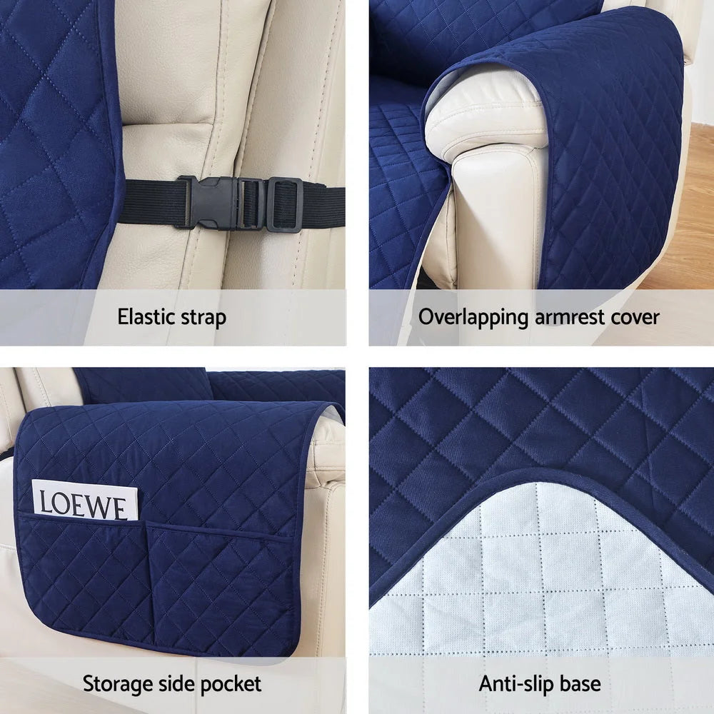 Recliner Chair Cover 100% Water Resistant - Navy - Outdoor
