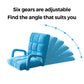 Recliner Chair Foldable Lounge Cushion Adjustable Floor Lazy with Armrest Blue