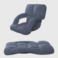 Recliner Chair Foldable Lounge Cushion Adjustable Floor Lazy with Armrest Grey