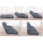 Recliner Chair Foldable Lounge Cushion Adjustable Floor Lazy with Armrest Grey