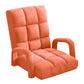 Recliner Chair Foldable Lounge Cushion Adjustable Floor Lazy with Armrest Orange