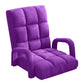 Recliner Chair Foldable Lounge Cushion Adjustable Floor Lazy with Armrest Purple