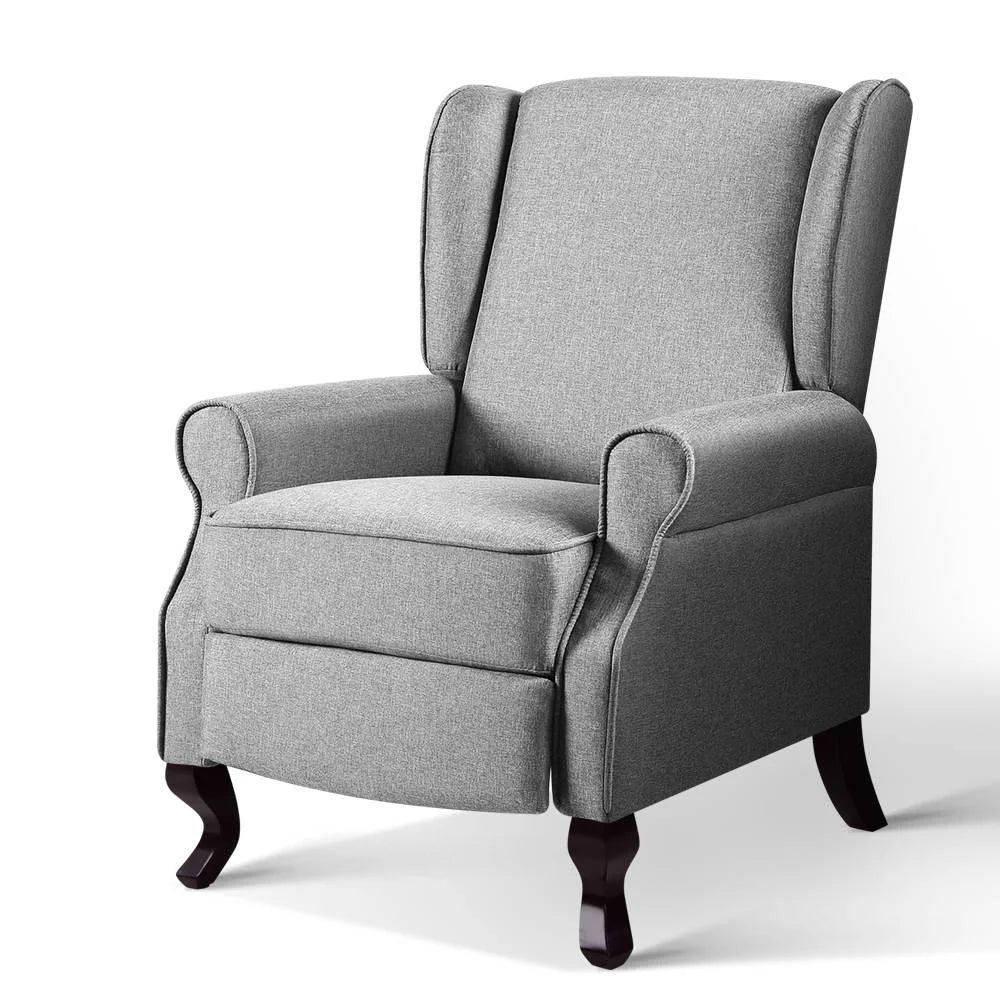Recliner Chair Luxury Lounge Armchair Fabric Single Sofa