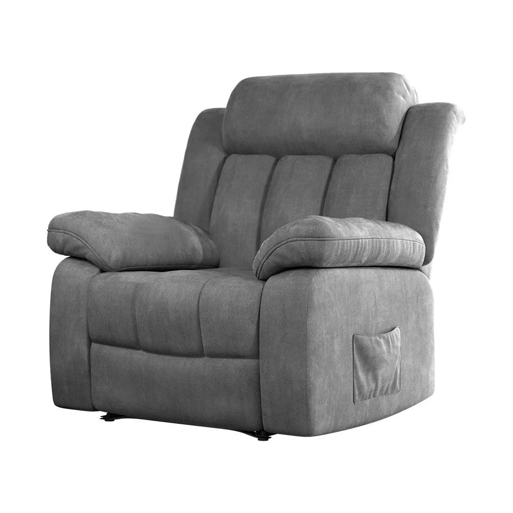 Recliner Chair Massage Chair Velvet Lounge Sofa Heated