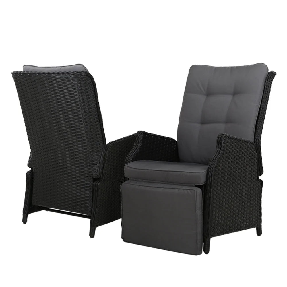Recliner Chair Sun Lounge Outdoor Furniture Patio Wicker