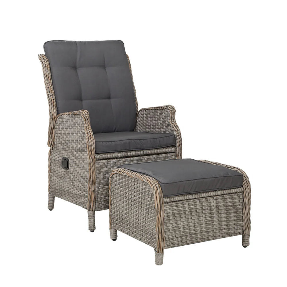 Recliner Chair Sun lounge Outdoor Furniture Patio Wicker