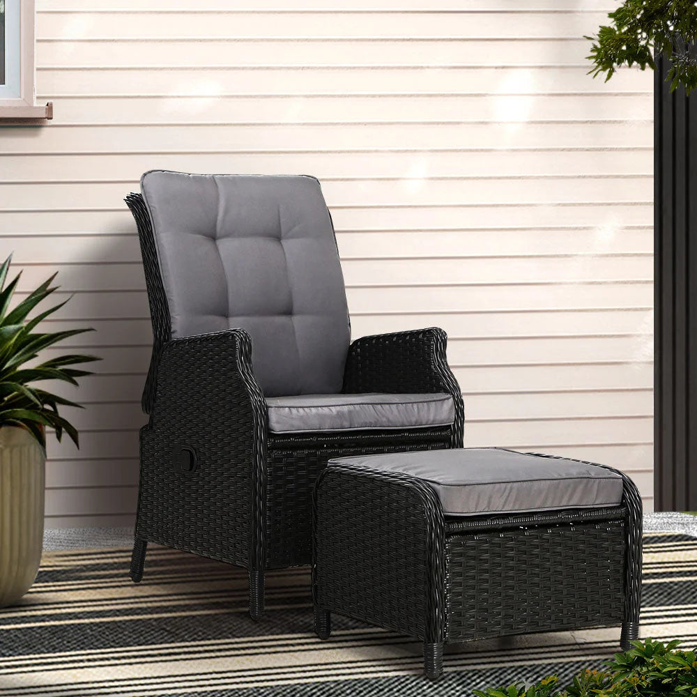 Recliner Chair Sun lounge Outdoor Furniture Patio Wicker