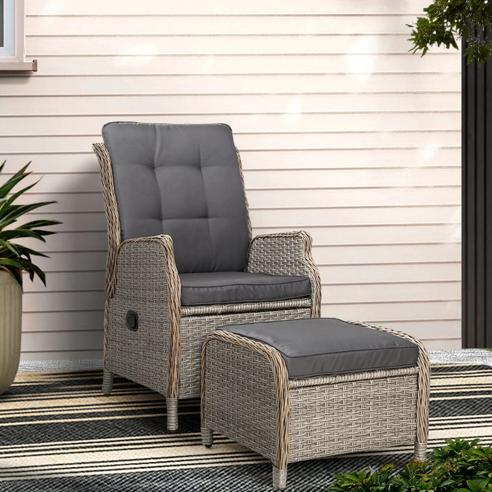 Recliner Chair Sun lounge Outdoor Furniture Patio Wicker