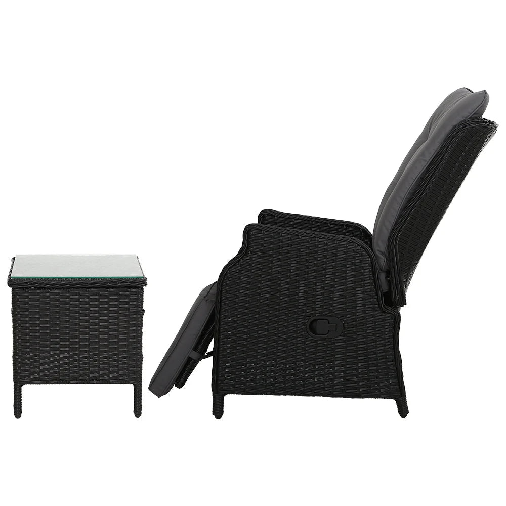 Recliner Chairs Sun Lounge Outdoor Furniture Patio Wicker