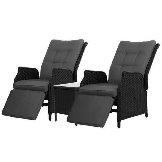 Recliner Chairs Sun Lounge Outdoor Furniture Patio Wicker