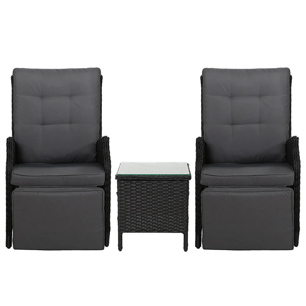 Recliner Chairs Sun Lounge Outdoor Furniture Patio Wicker